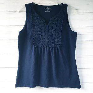 Talbots | Navy Crochet Tank Top | MP